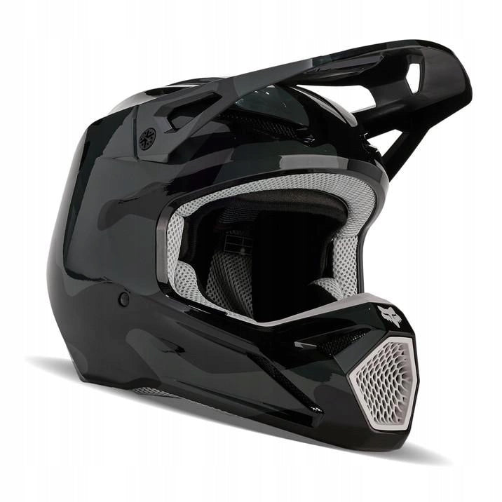 Children's cross helmet FOX JUNIOR V1 BNKR BLACK CAMO black gray freebies