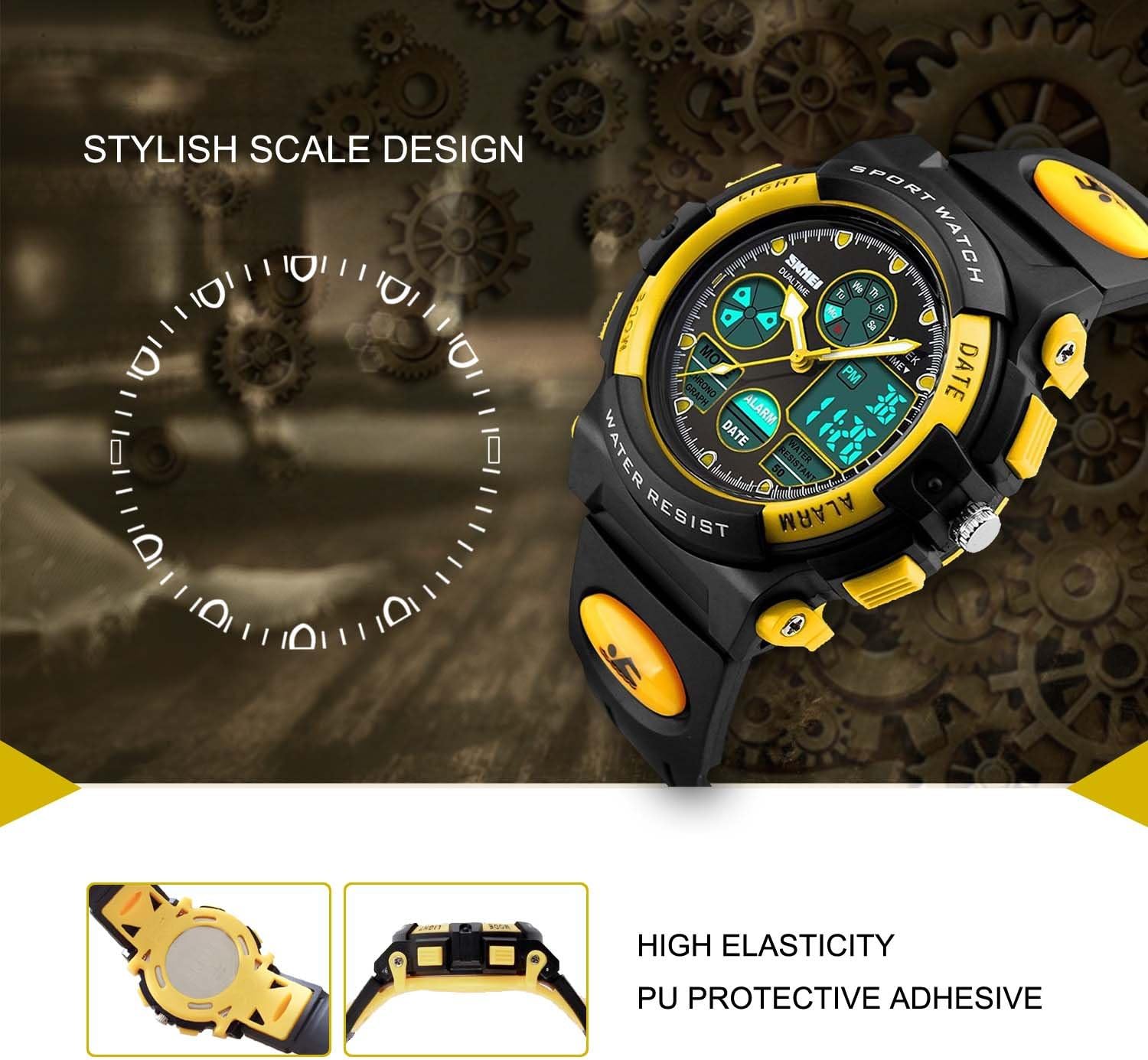 Children's digital watch, sports, electronic, waterproof Functions chronograph