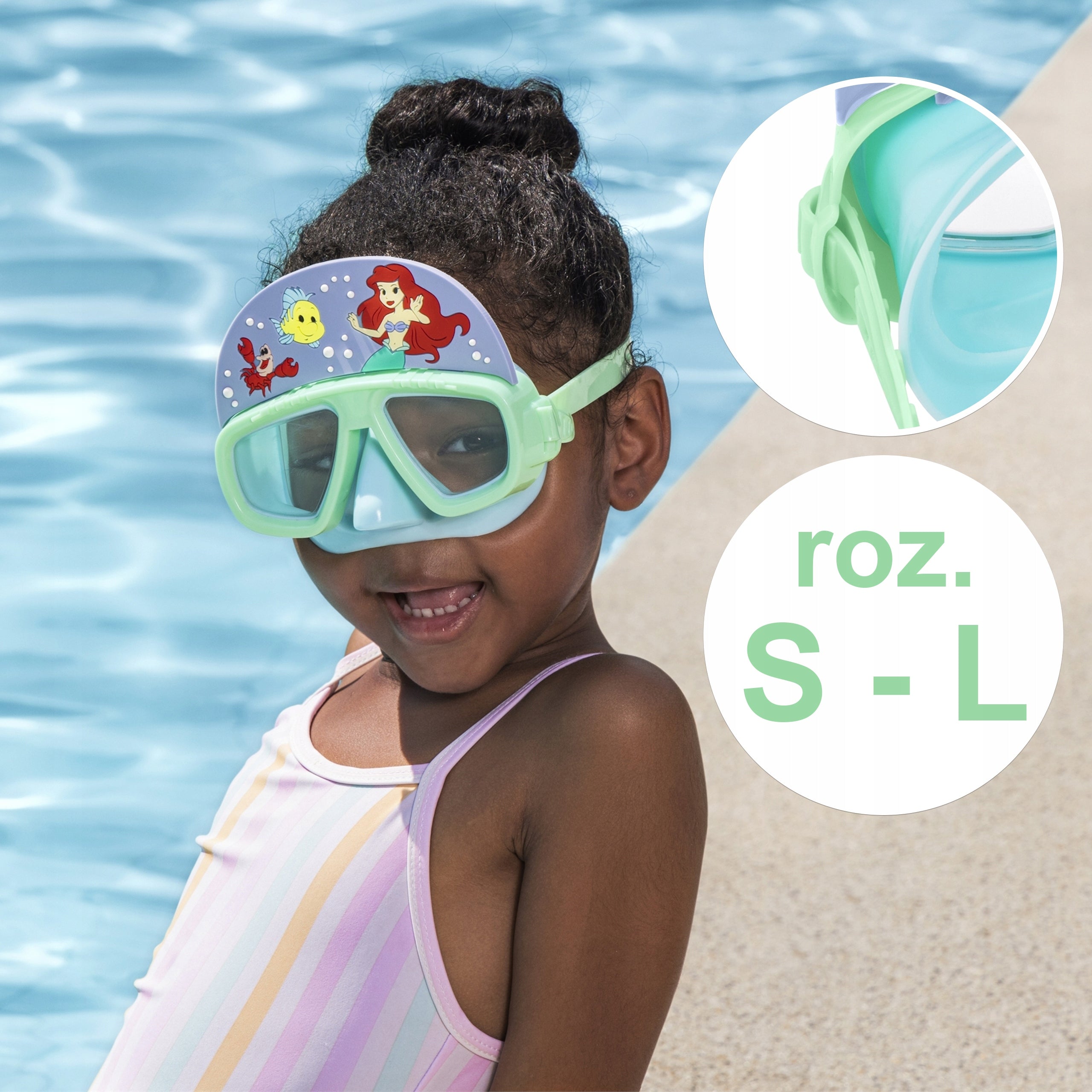 Children's diving mask, glasses Bestway 9103D green Kind for children glasses