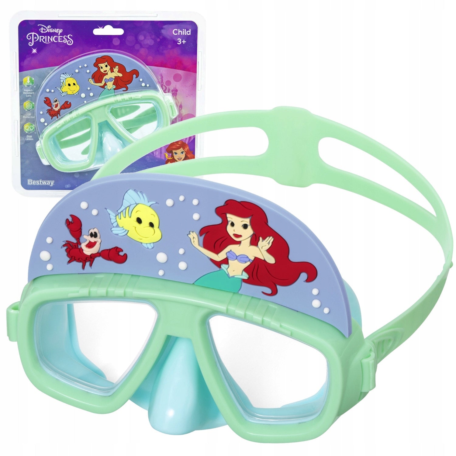Children's diving mask, glasses Bestway 9103D green
