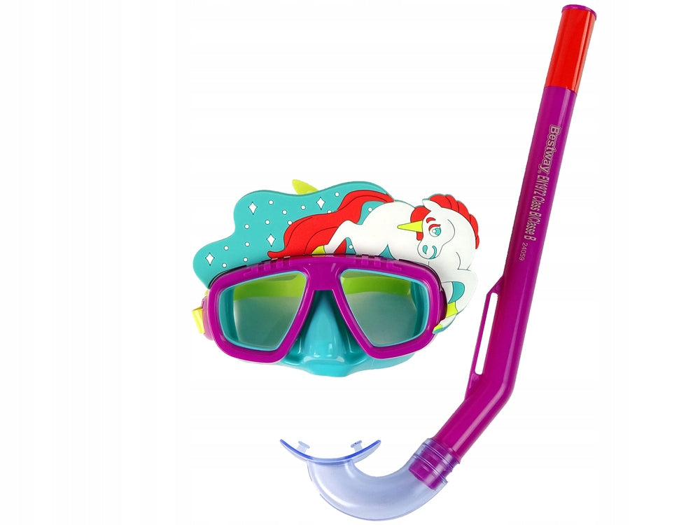 Children's diving mask, glasses, with tube Bestway 24059 multicolor