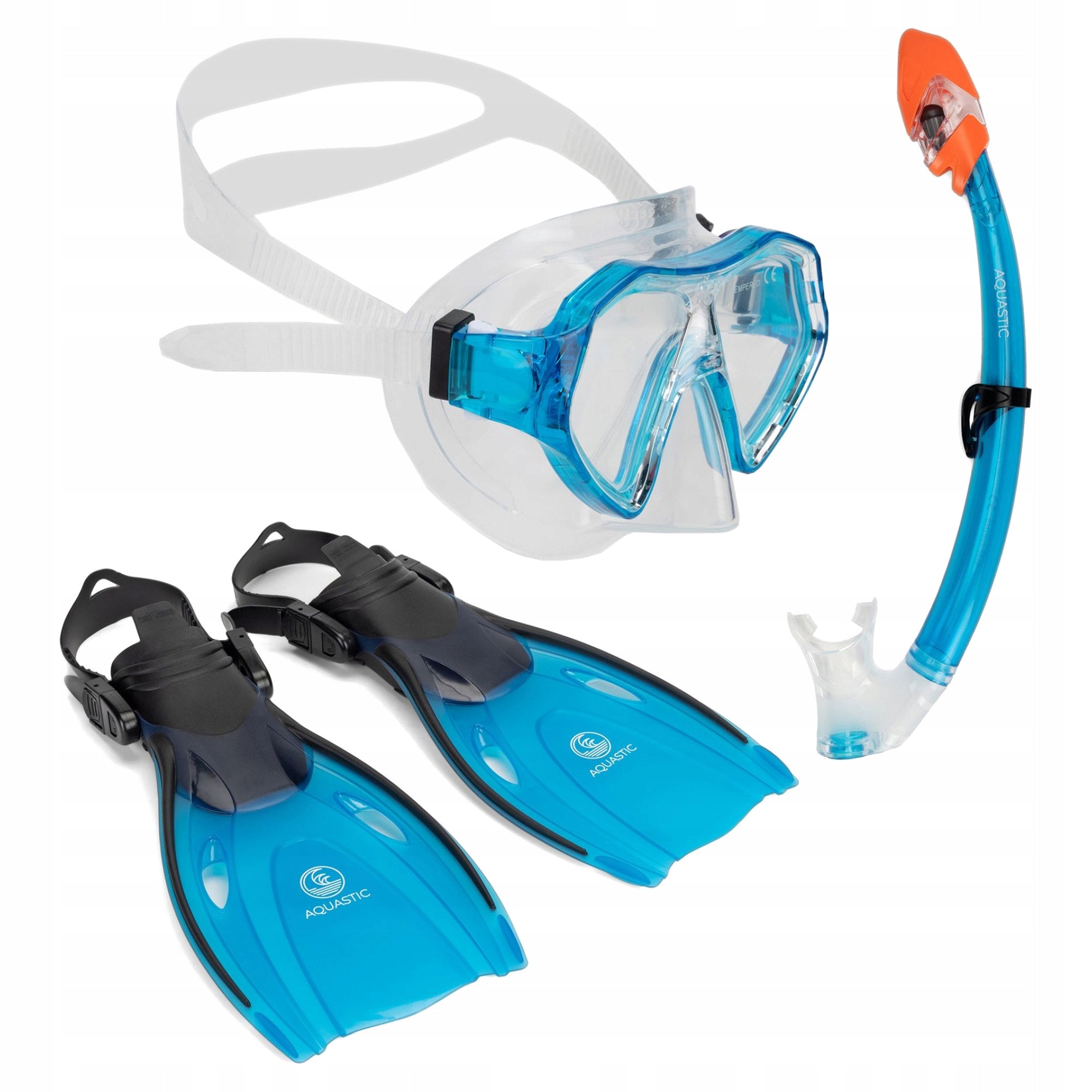 Children's diving set SNORKELING AQUASTIC MASK SNORKEL FIN 27/32