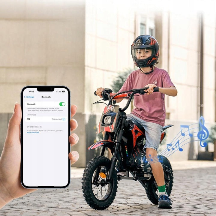 Children's electric motorcycle 500W27KM/H 36V 5,2AH14" iscooter A14 urban Manufacturer code 500W 27KM/H 14" iscooter A14 miejski
