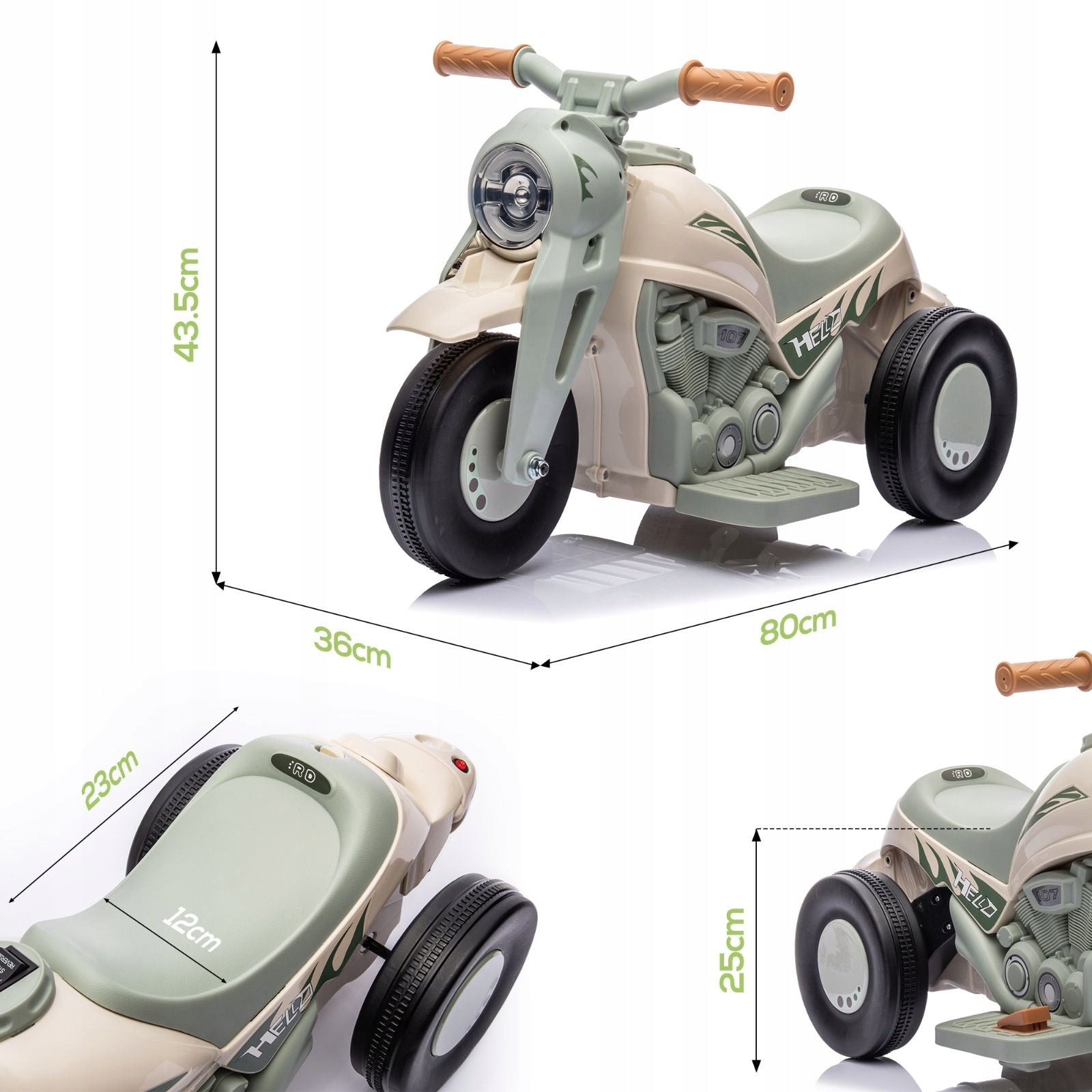 Children's electric motorcycle 6V, music, bubbles, 2,5-3 km/h Brand no brand