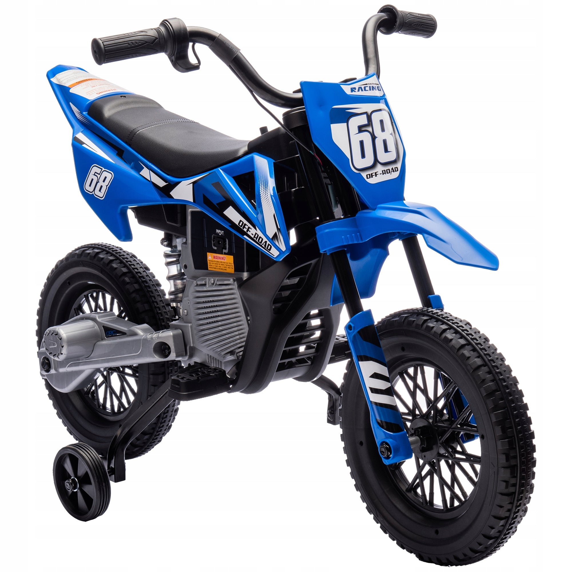 Children's electric motorcycle AIYAPLAY with music 12 V 2,4-5 km/h blue