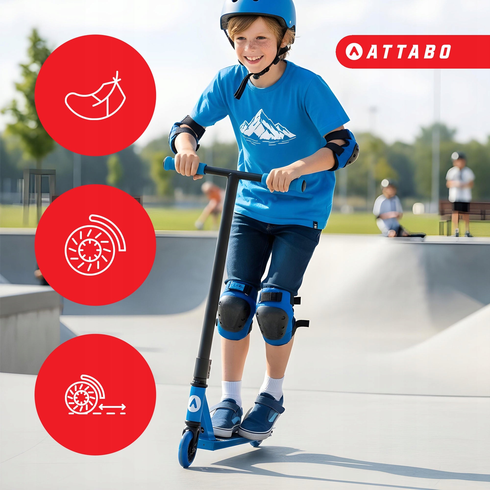 Children's freestyle scooter ATTABO Bunny Hop blue OS Brand Attabo