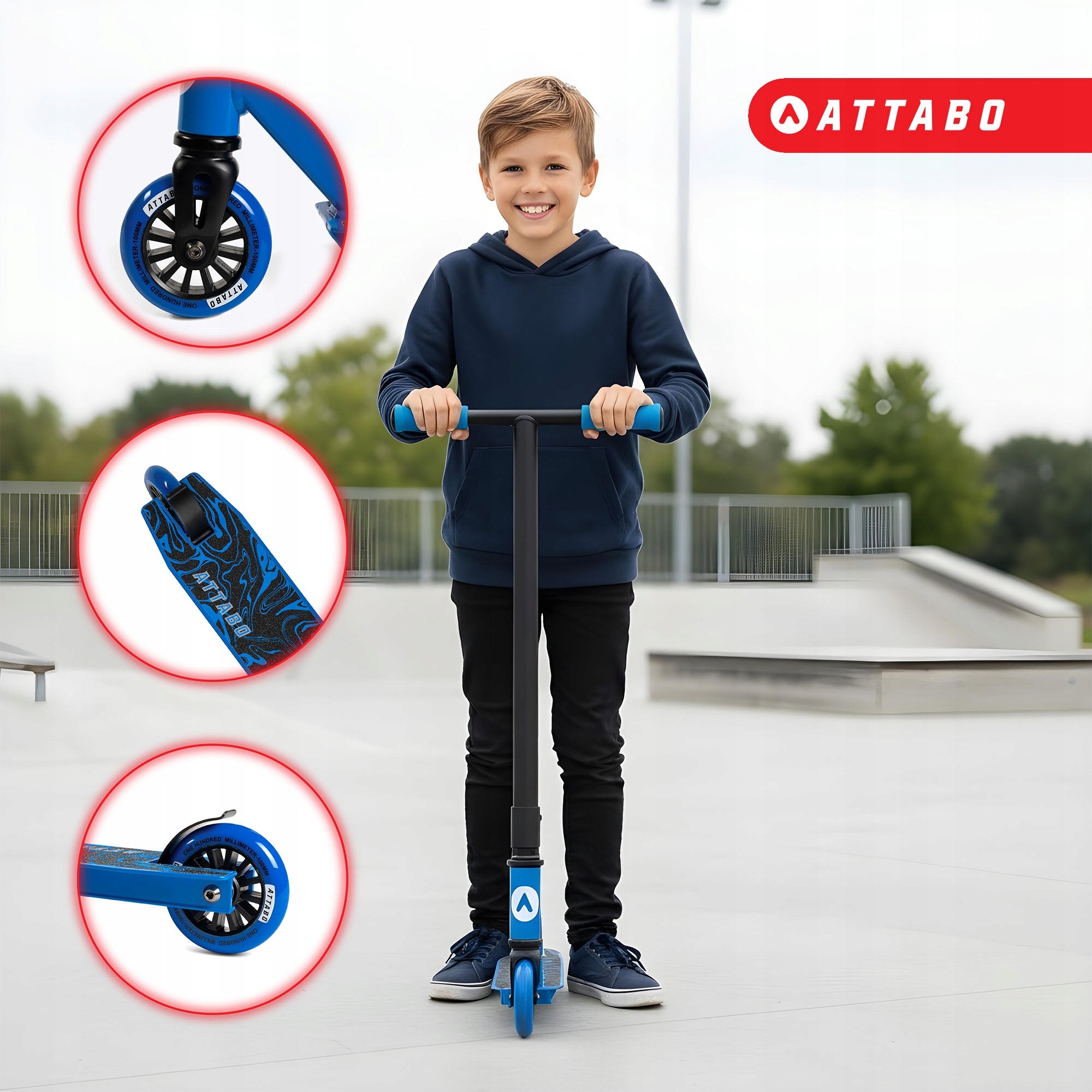 Children's freestyle scooter ATTABO Bunny Hop blue OS Color blue