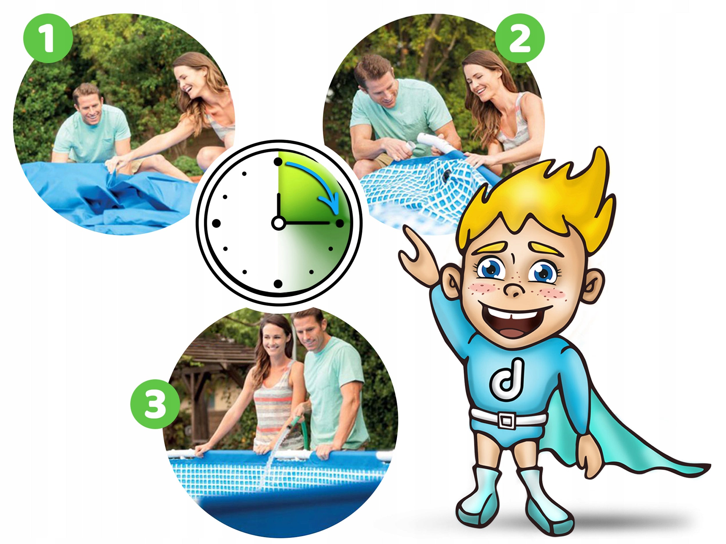Children's garden pool 183x38 cm Intex 28209 Height 38 cm