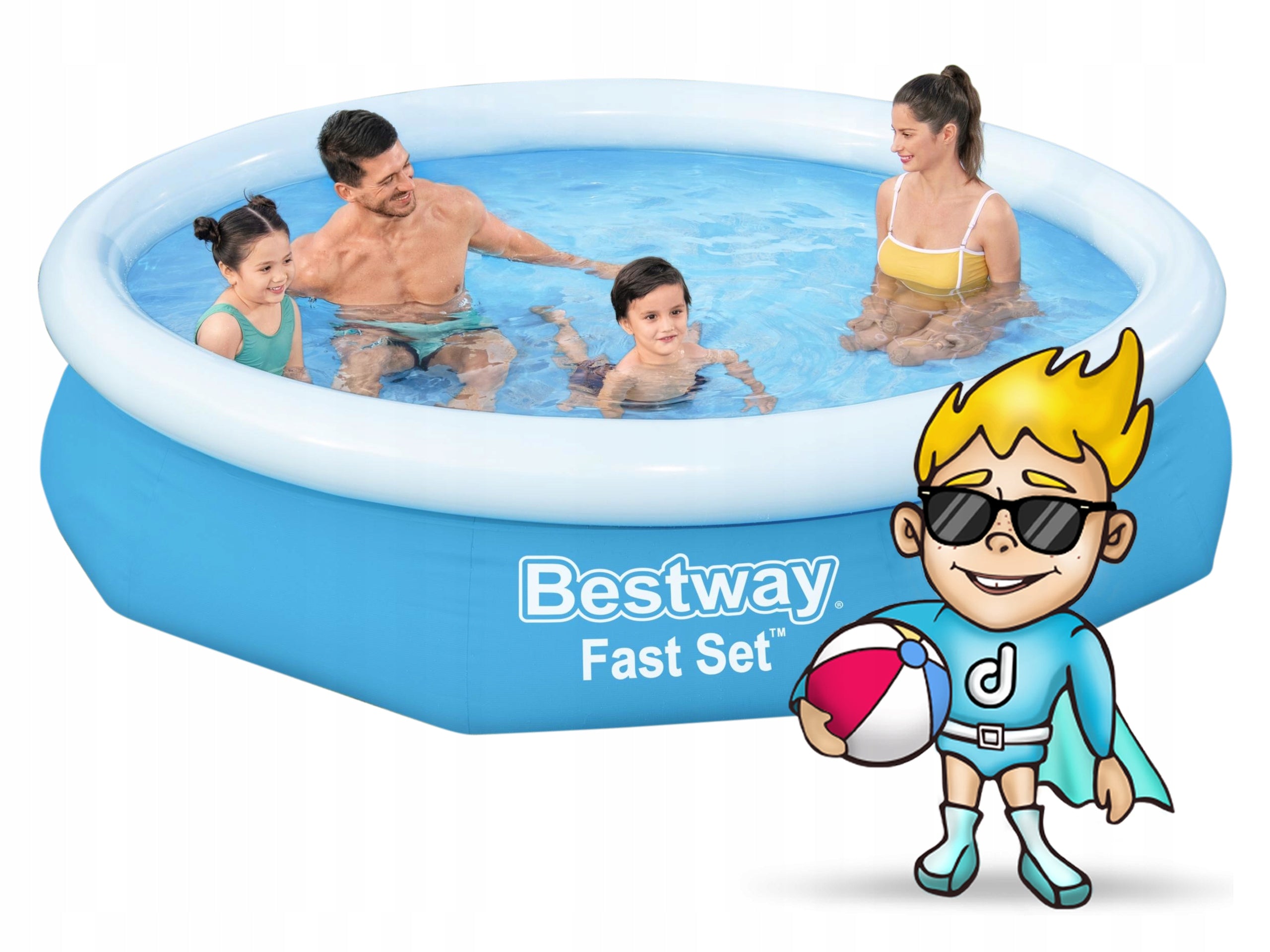 Children's garden pool expansion family 244x61cm Bestway pump 9in1 Brand Bestway