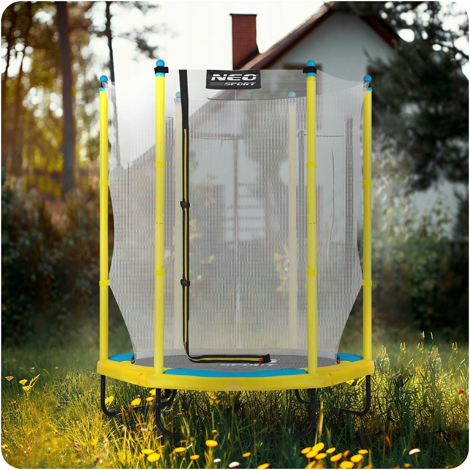 Children's garden trampoline 140 cm 4,5ft Neo-Sport Total height 181 cm