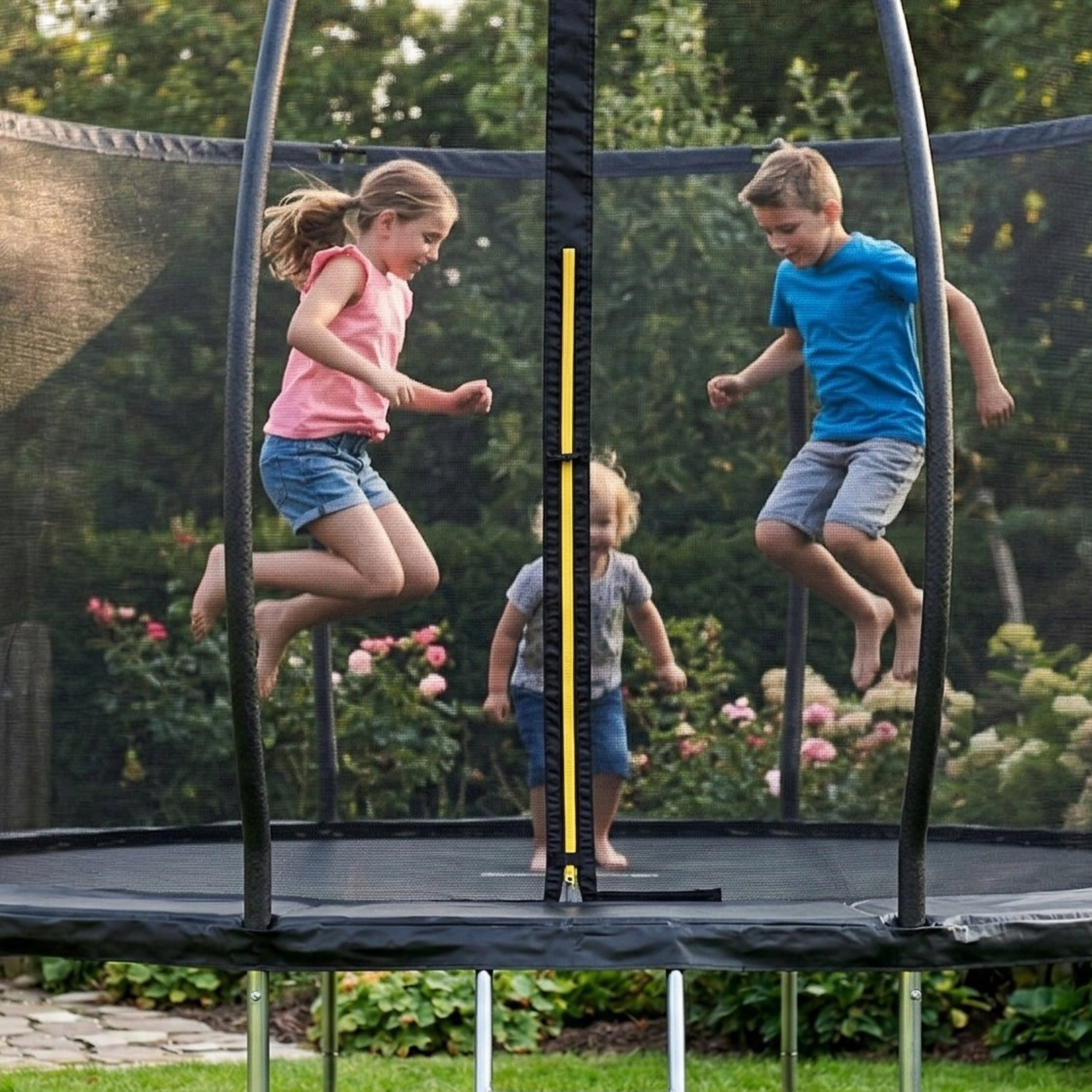 Children's garden trampoline 465cm FUNFIT inner net PREMIUM 15ft Height from ground level 89 cm