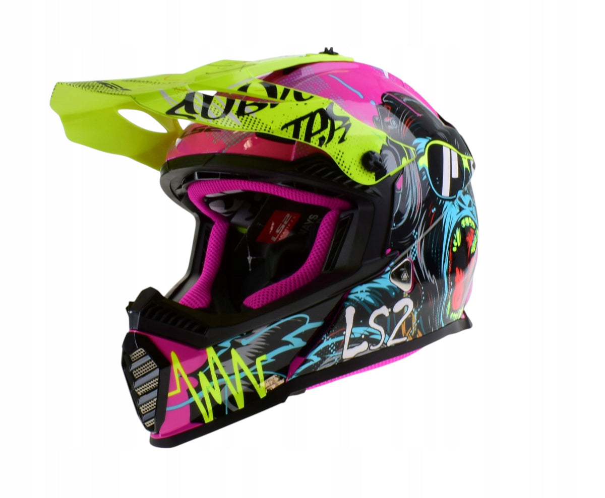 Children's helmet for quad cross LS2 MX437 FAST EVO MINI GORILLA L