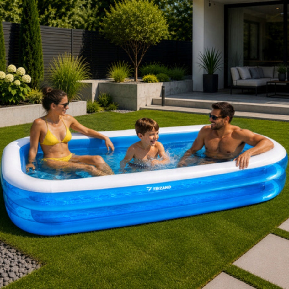 Children's inflatable garden pool family for summer holiday 262x175x50cm Product width 175 cm