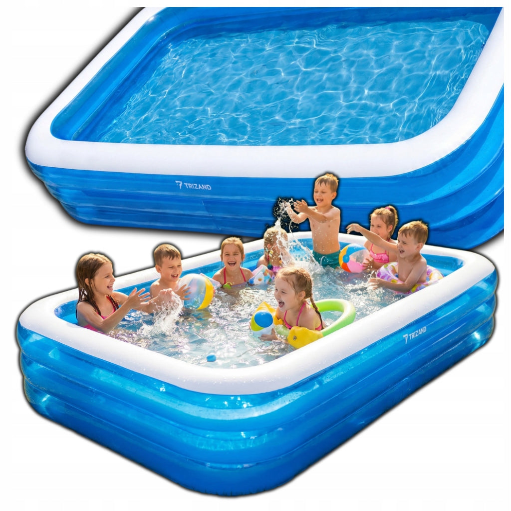 Children's inflatable garden pool family for summer holiday 262x175x50cm