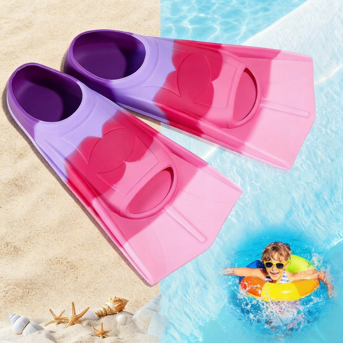 Children's long training fins for snorkeling r. 24-26 Brand no brand