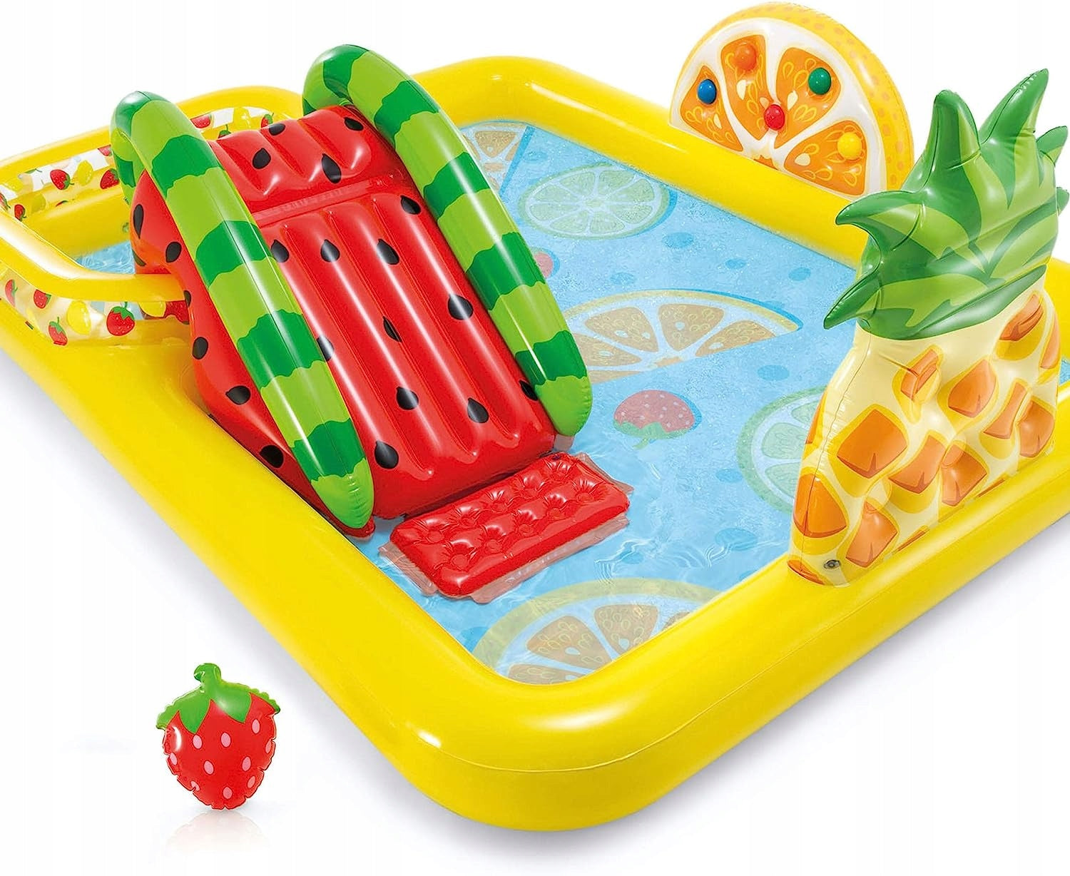 Children's pool with fruit inflatable rectangular Intex 244 x 191 x 91 cm Volume 550 l