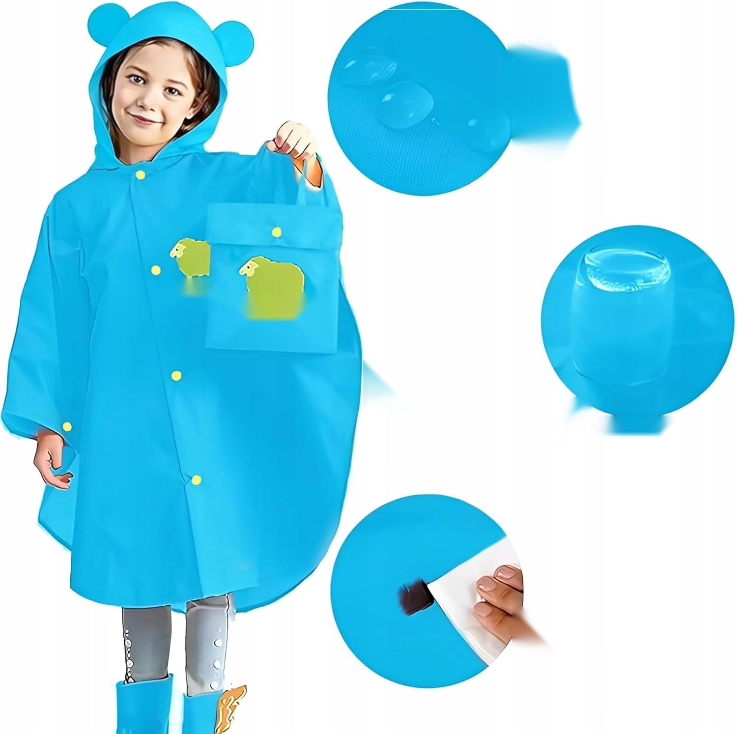 Children's raincoat long with hood universal breathable Manufacturer code 5908107430292
