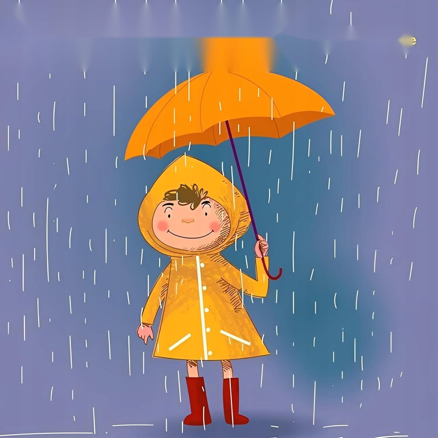 Children's raincoat yellow size m light with hood long EAN (GTIN) 5908107430667
