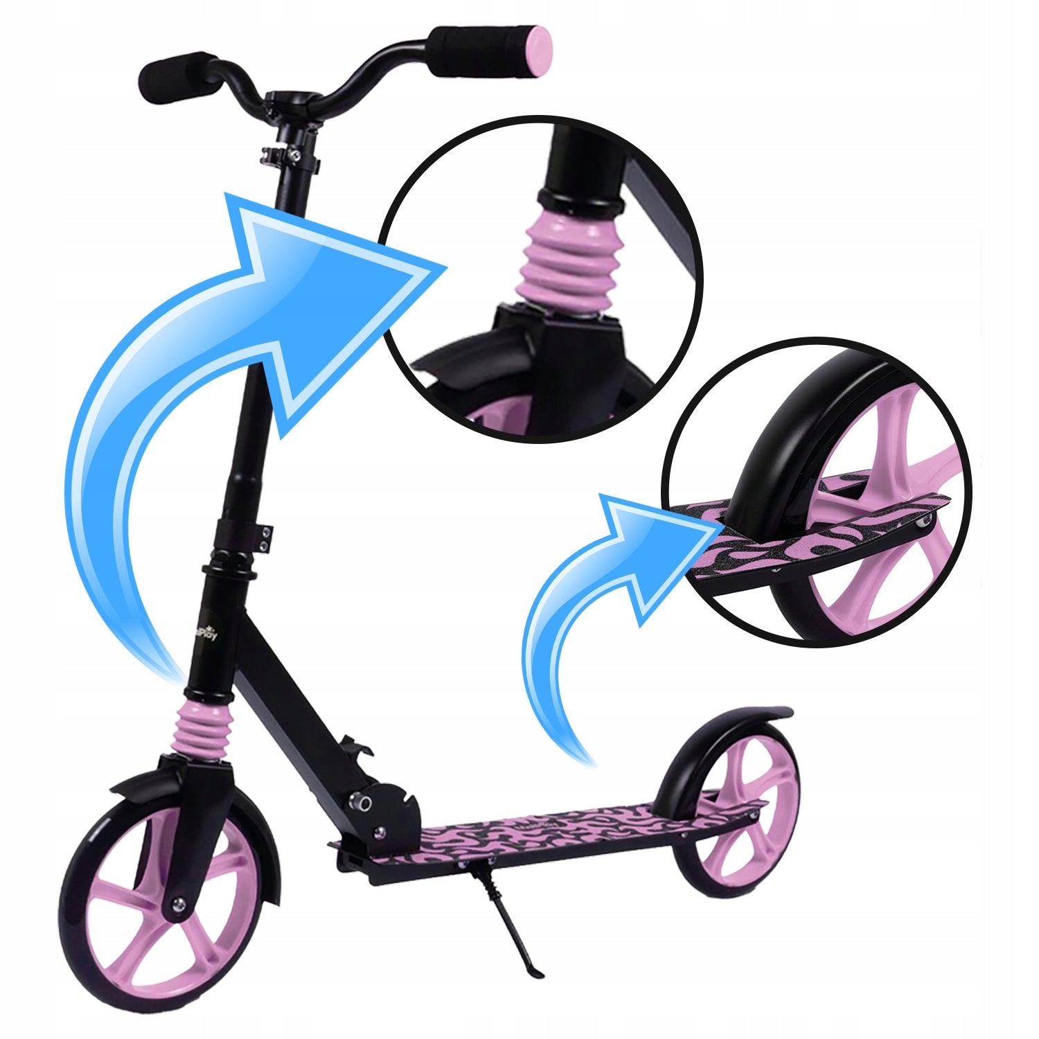 Children's scooter CITY Folding Adjustable with Shock Absorption Brake Brake yes
