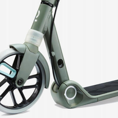 Children's scooter M900 green khaki with light blue accent Brand Oxelo