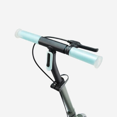 Children's scooter M900 green khaki with light blue accent Color green