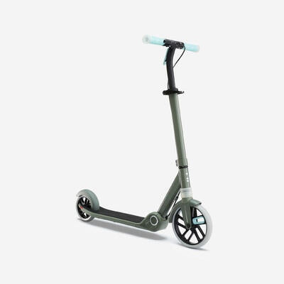 Children's scooter M900 green khaki with light blue accent