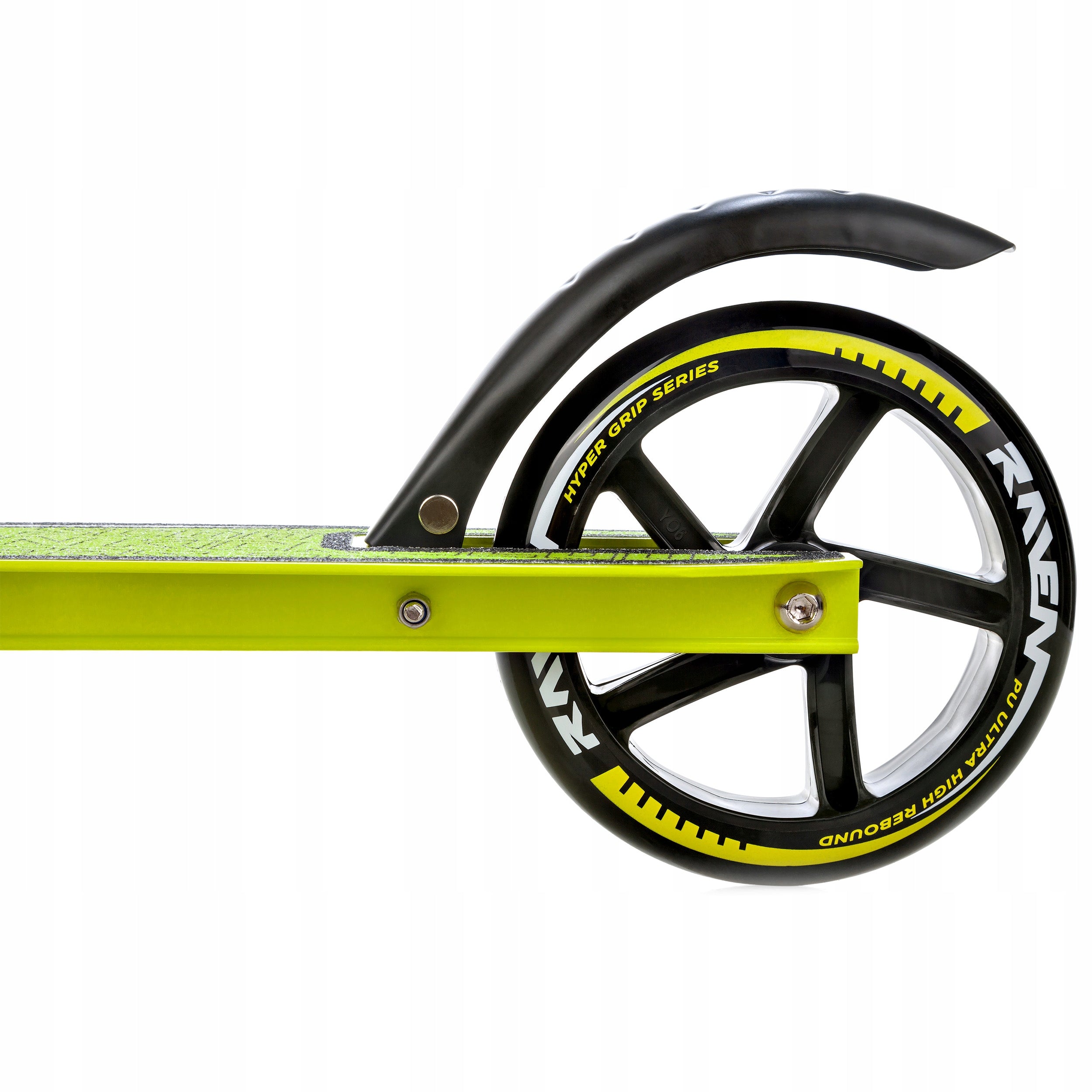 Children's scooter RAVEN Epic Lime 145mm with bell shock absorption brake Color green