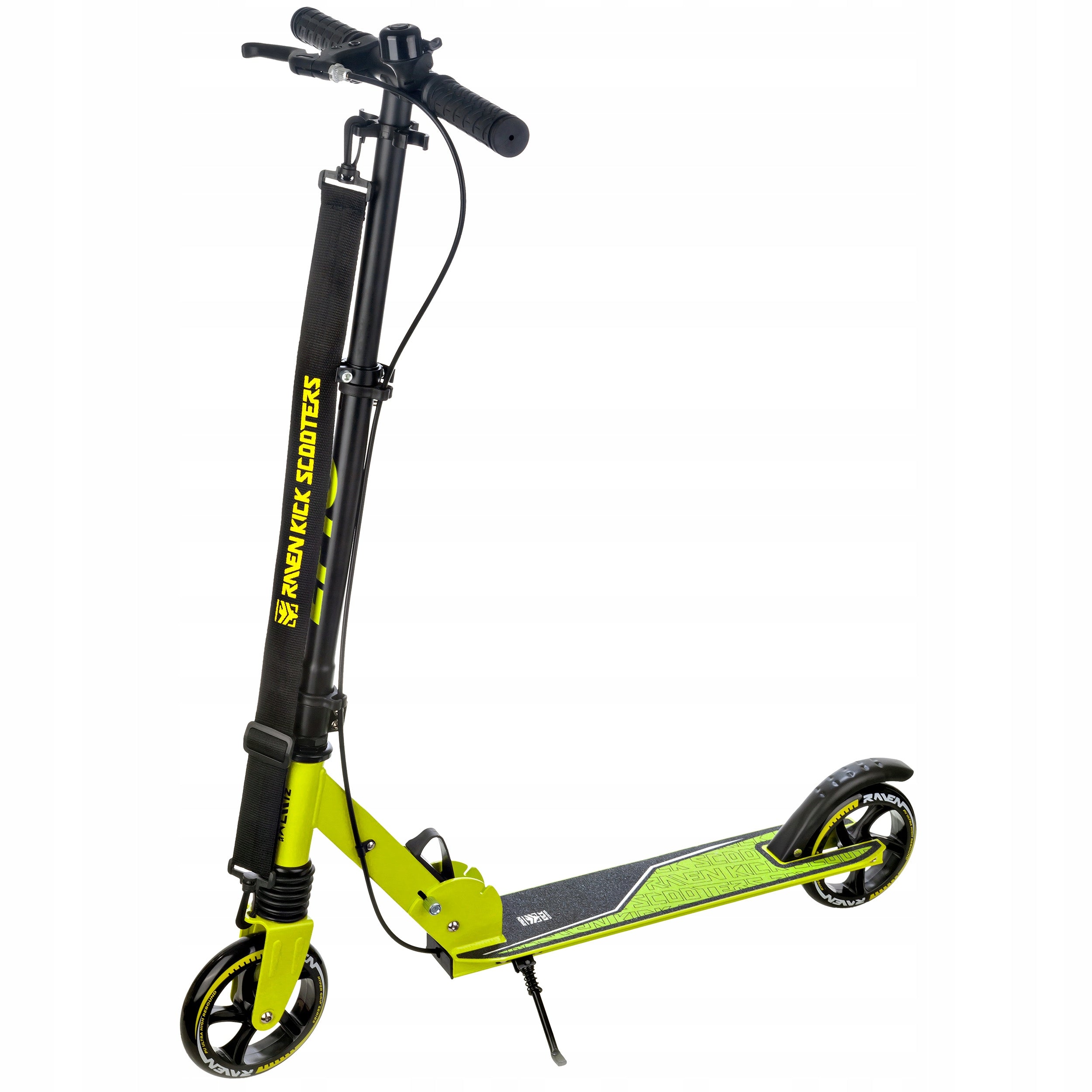 Children's scooter RAVEN Epic Lime 145mm with bell shock absorption brake Number of wheels 2