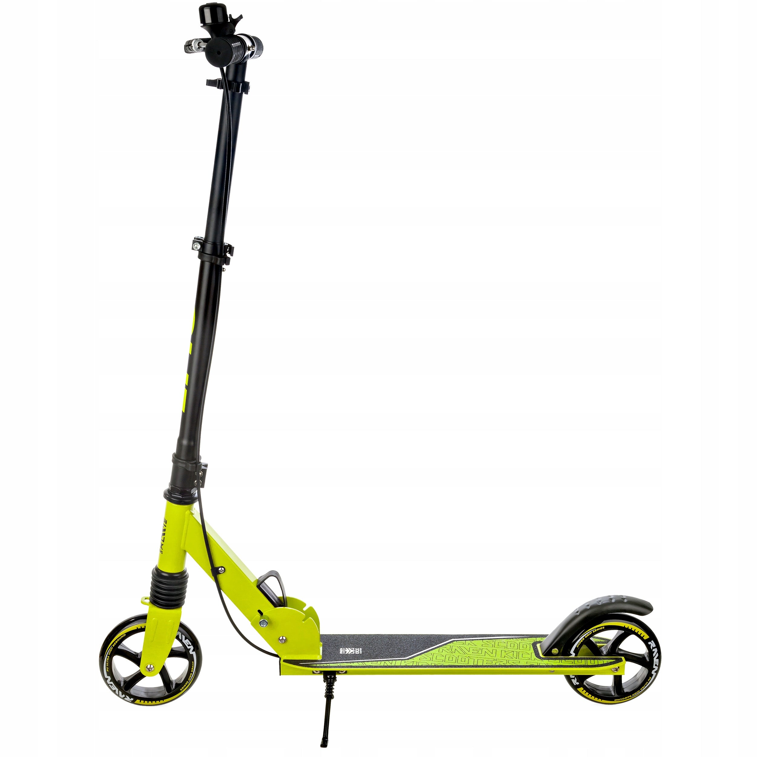 Children's scooter RAVEN Epic Lime 145mm with bell shock absorption brake Wheels natural rubber