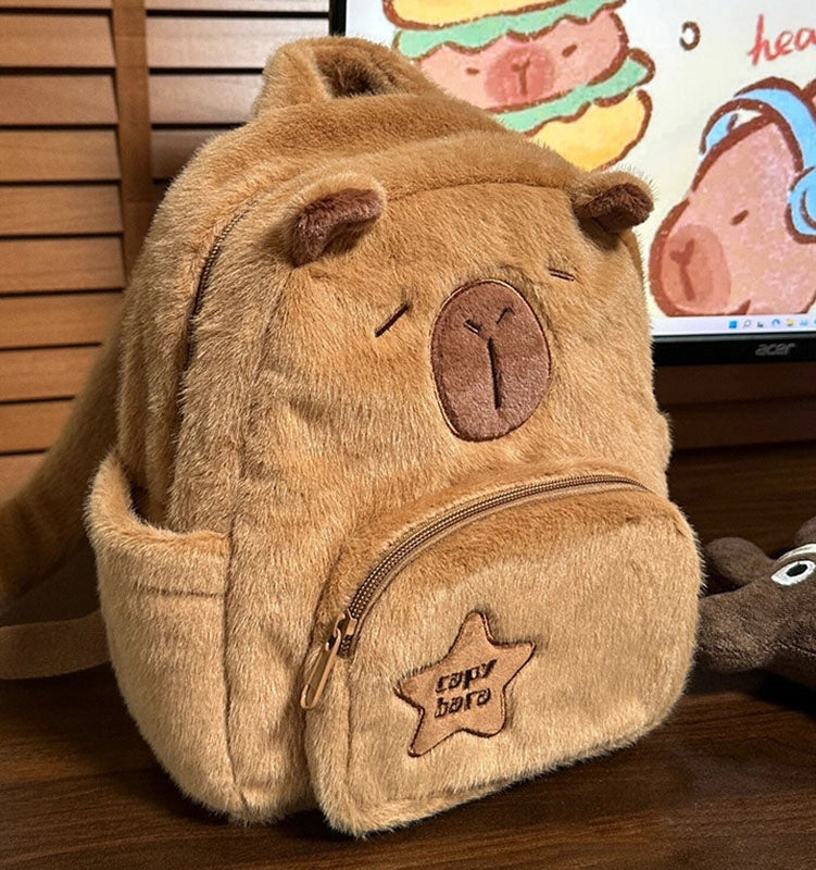 Children's set Plush backpack for children + KEYCHAIN KAPIBARA backpack Brand Jelly Pens