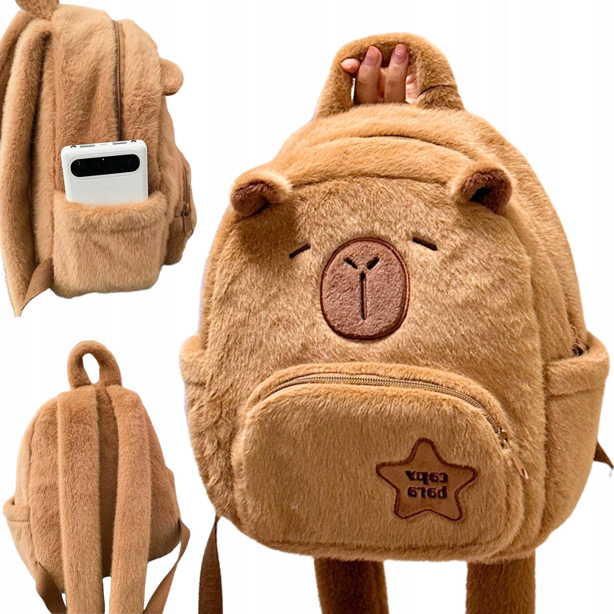 Children's set Plush backpack for children + KEYCHAIN KAPIBARA backpack Manufacturer code P387b