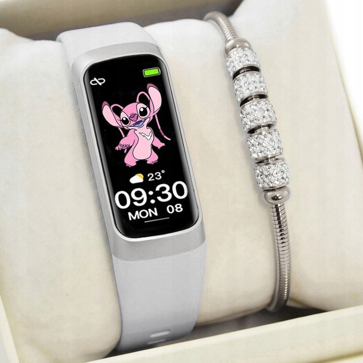 Children's set SMARTWATCH AMOLED SMARTBAND FIT SMS STEPS PULSE THERMOMETER