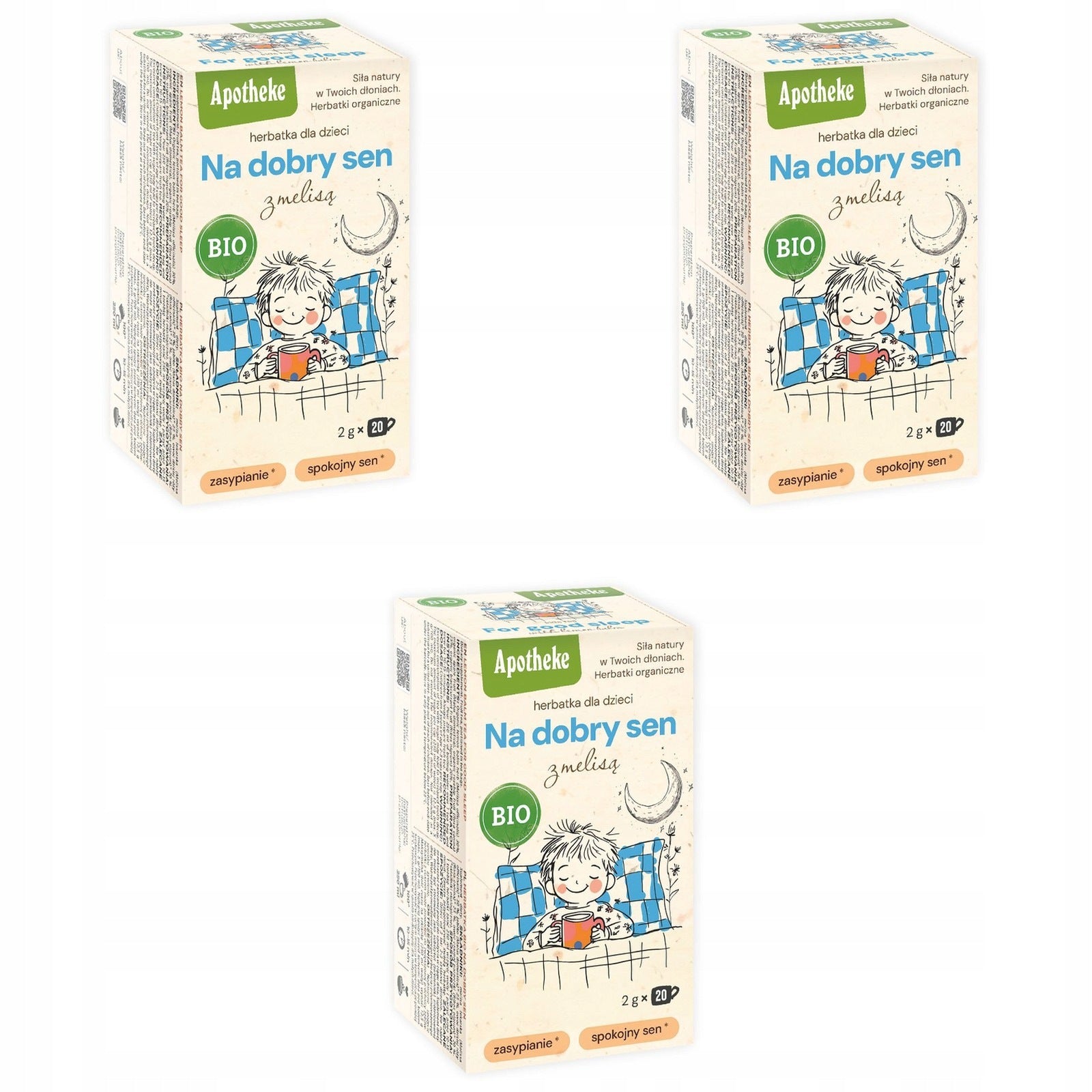 Children's sleep tea BIO VEGAN 20x2 g APOTHEKE - 3 pcs.