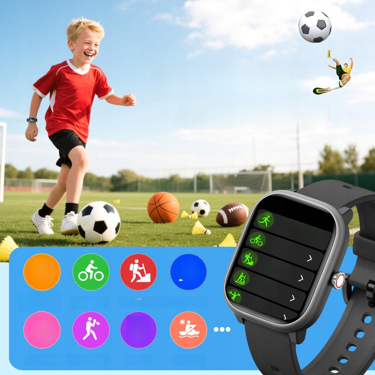 Children's smartwatch watch waterproof IP68 touch screen heart rate measurement Brand no brand