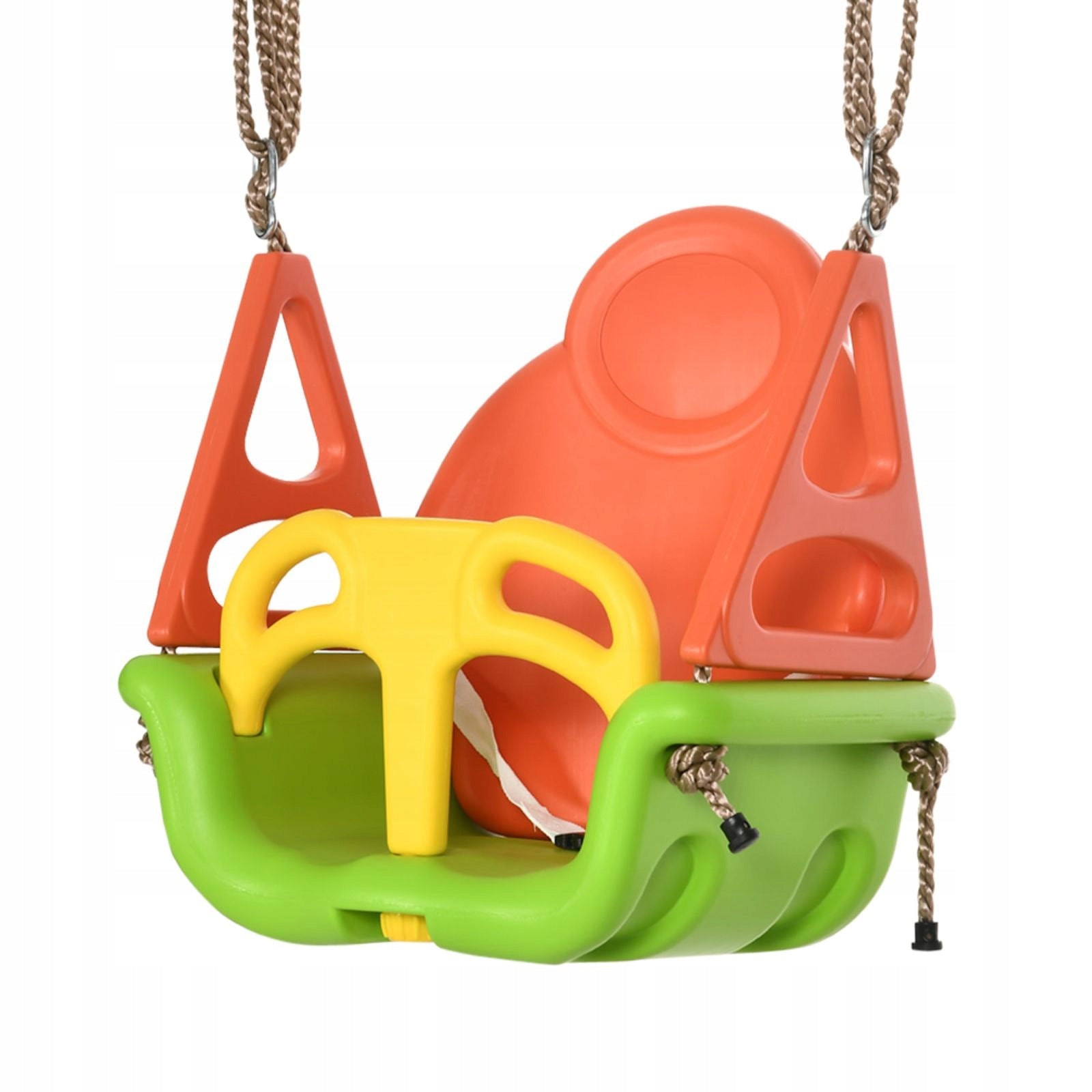 Children's swing 3 in 1 with belt, green, 48 x 34 x 180 cm