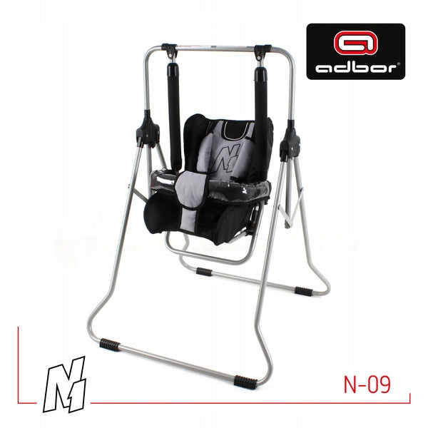 Children's swing 3in1 ADBOR N1 garden home – black and gray Brand Adbor