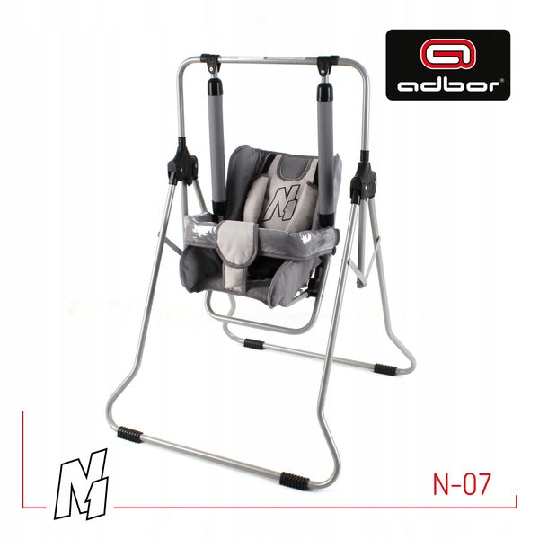 Children's swing 3in1 ADBOR N1 garden home – grey Brand Adbor