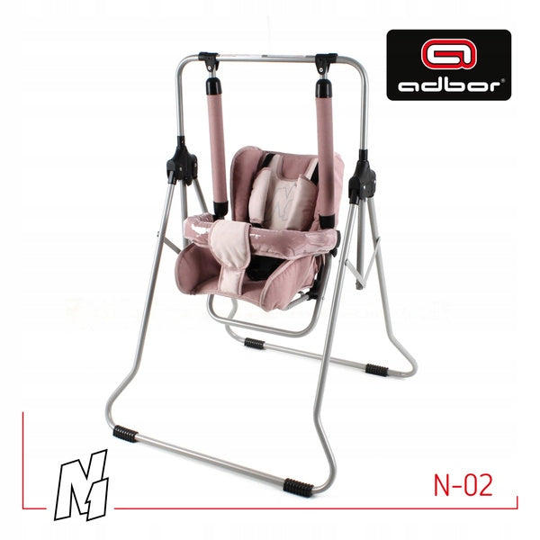Children's swing 3in1 ADBOR N1 garden home – pink Brand Adbor
