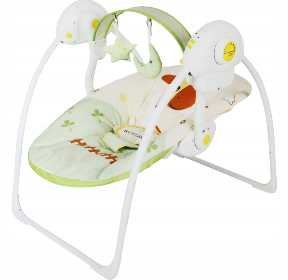Children's swing lounger portable with melodies 5 modes of operation GREEN