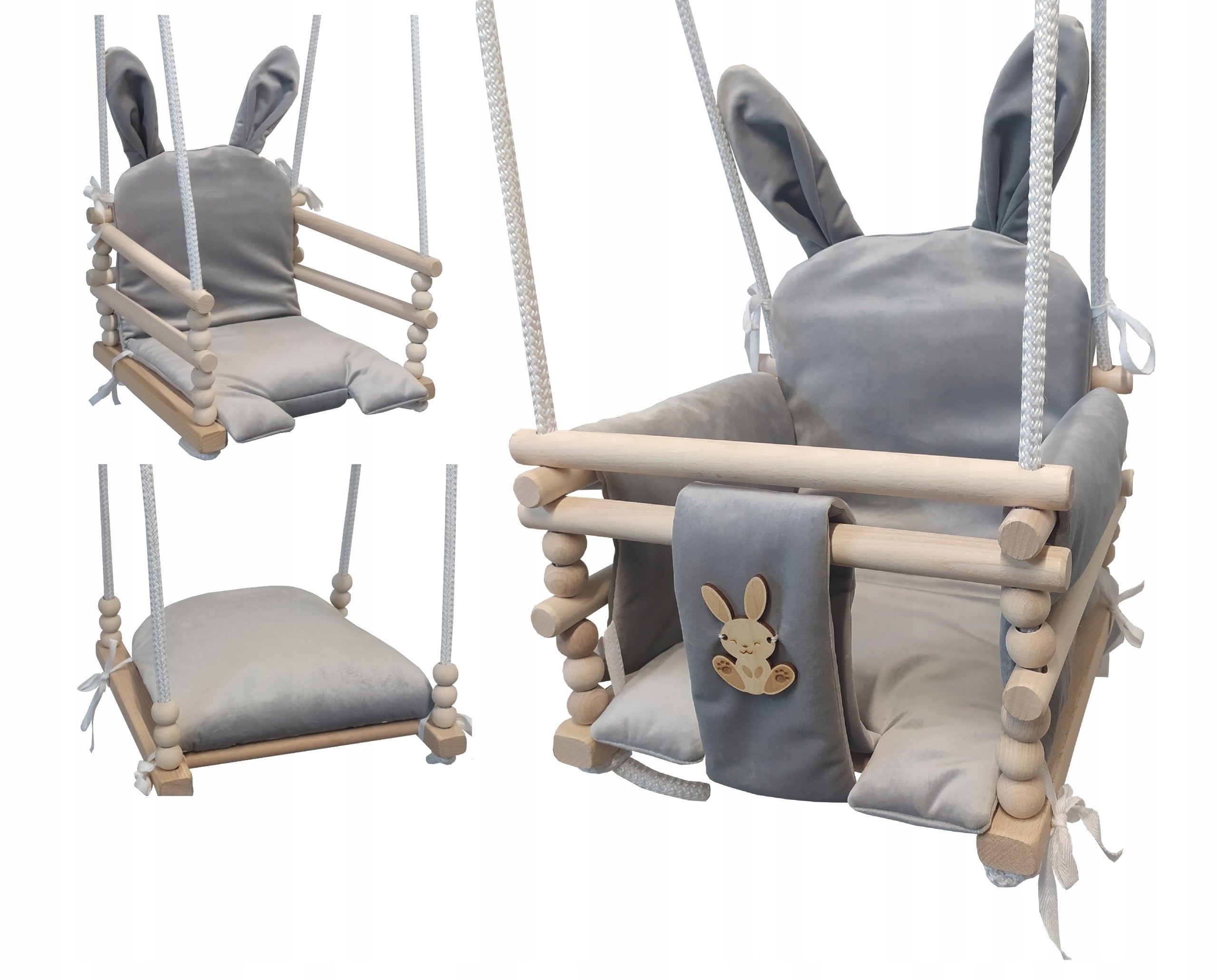 Children's swing wooden for garden house room for terrace gift.