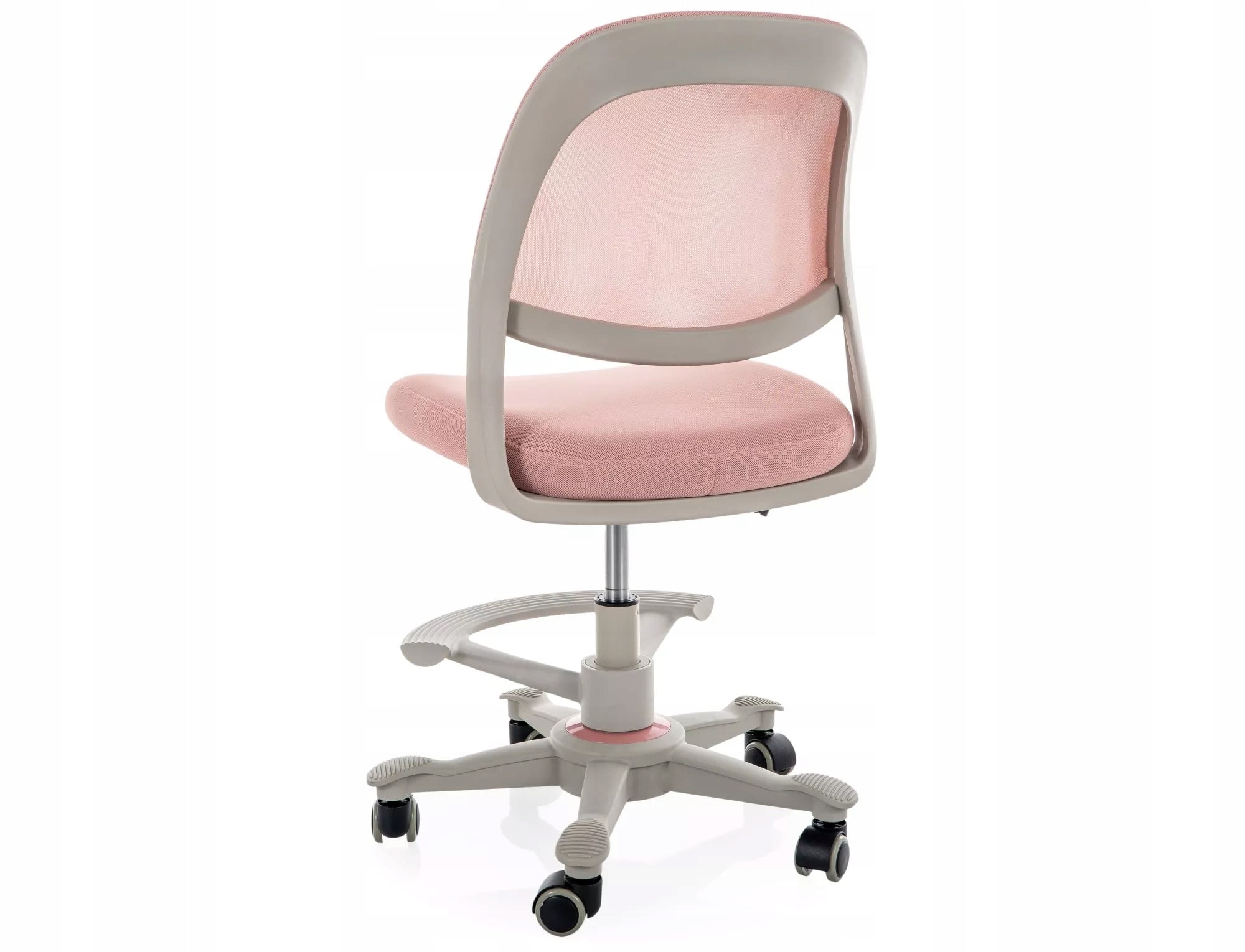 Children's swivel chair with footrest for desk Q-027 pink Manufacturer code OBRQ027R
