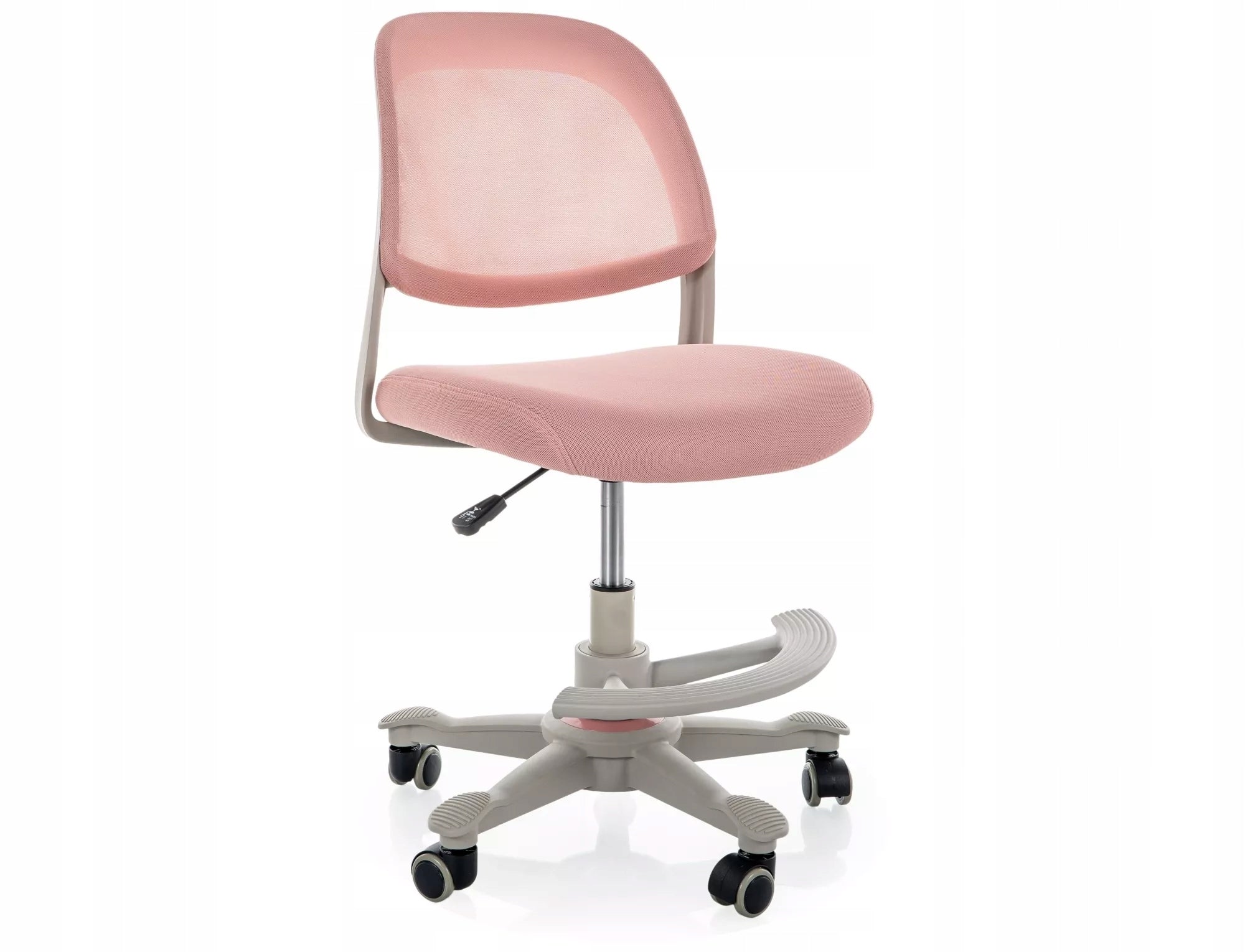Children's swivel chair with footrest for desk Q-027 pink