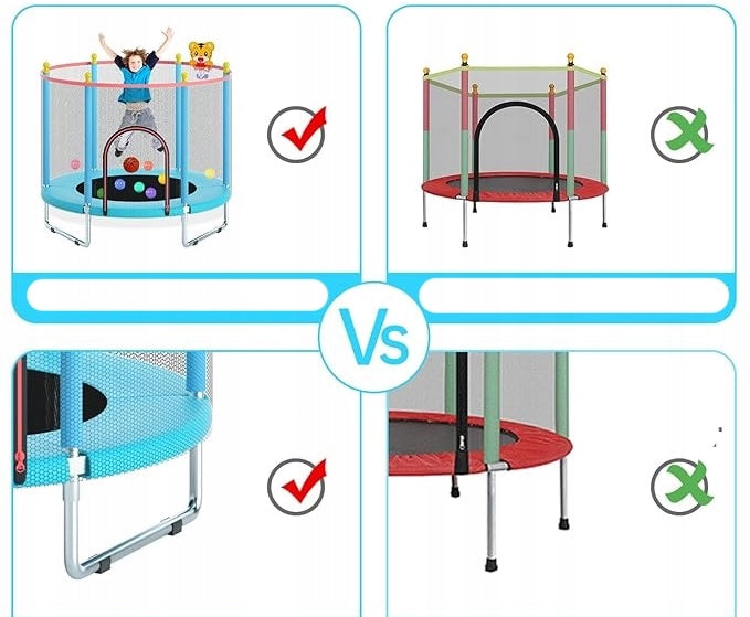 Children's trampoline 150 cm, up to 200 kg, adjustable P767 Kid's age 3+ years
