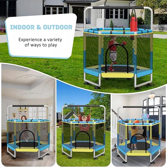 Children's trampoline 150 cm with Garden Mesh For Home and Garden DESCRIPTION!!!!!!!! Kid's age 3+ years