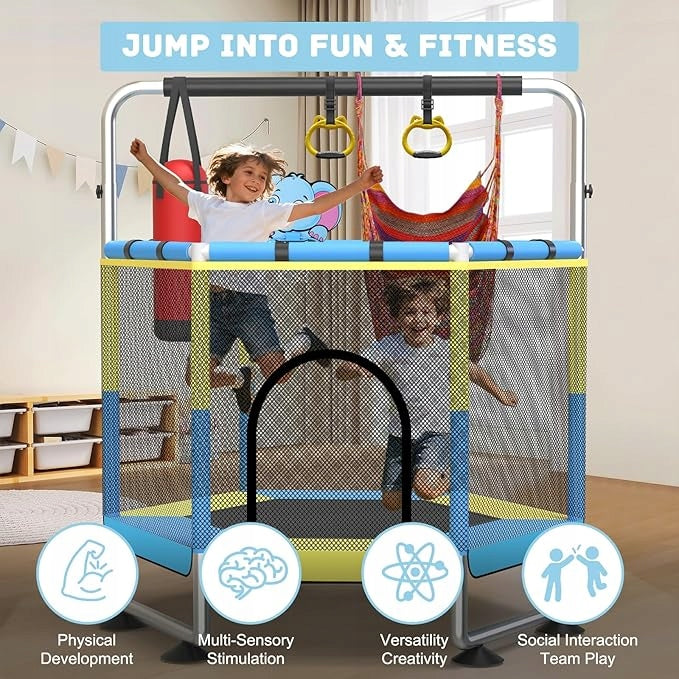 Children's trampoline 150 cm with Garden Mesh For Home and Garden DESCRIPTION!!!!!!!! Size (ft) 5 (150 cm)