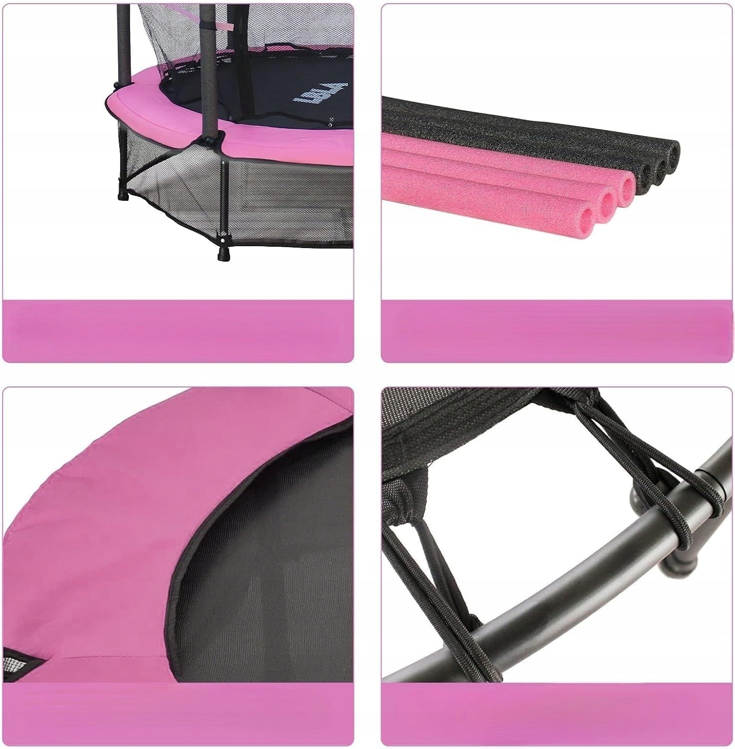 Children's trampoline Maycoly 140 Cm 50 Kg Pink Protective Mesh Folding Manufacturer code Maycoly