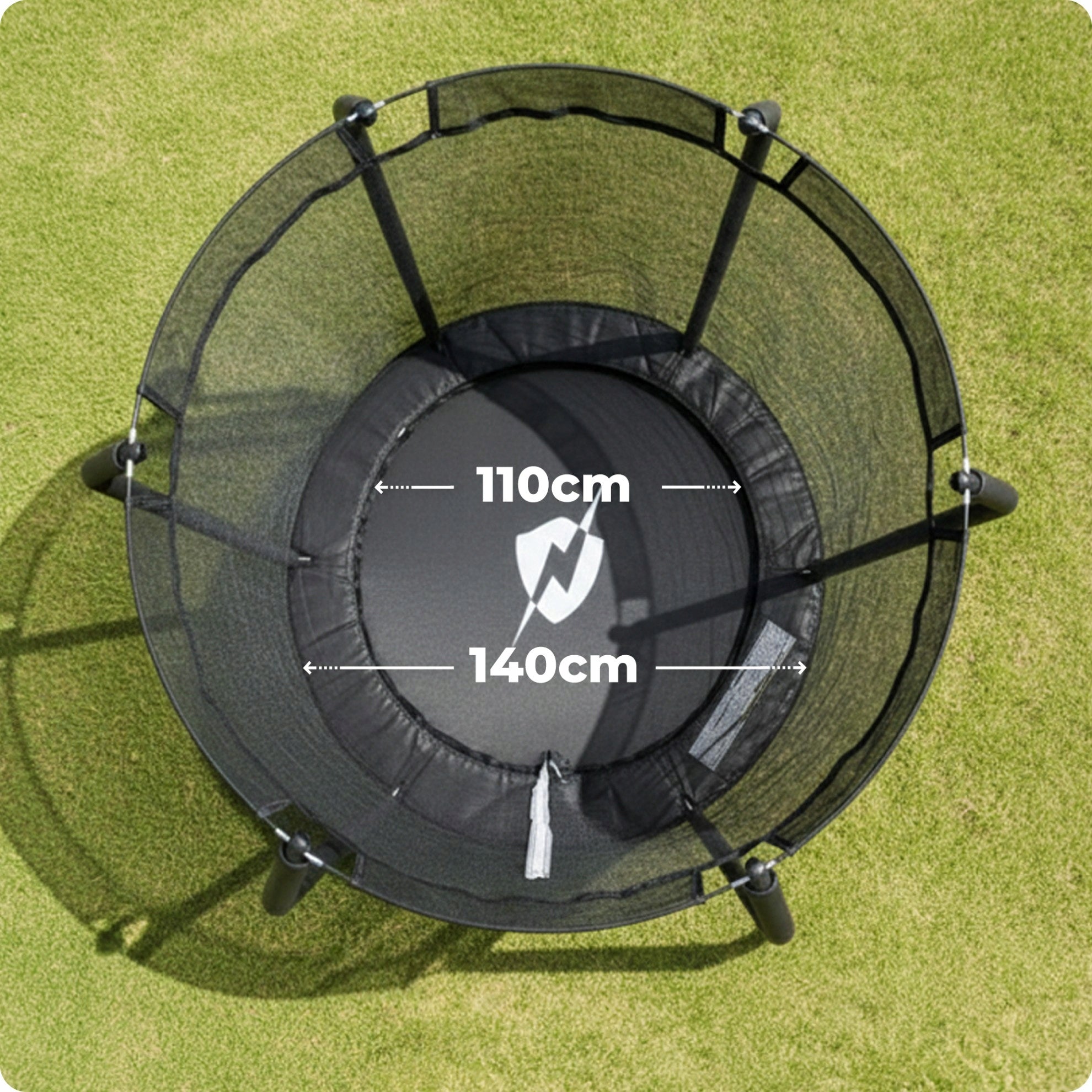 Children's trampoline for home small 4.5FT 140CM safe net Thunder Manufacturer code INSIDE-ELITE-4.5FT-BLACK
