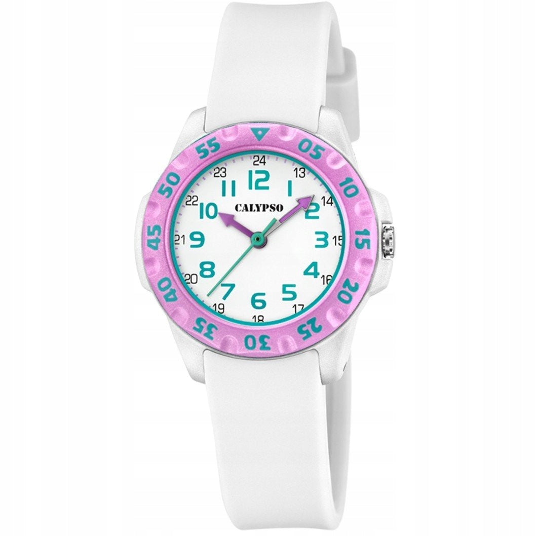 Children's watch Calypso K5829-1 white strap