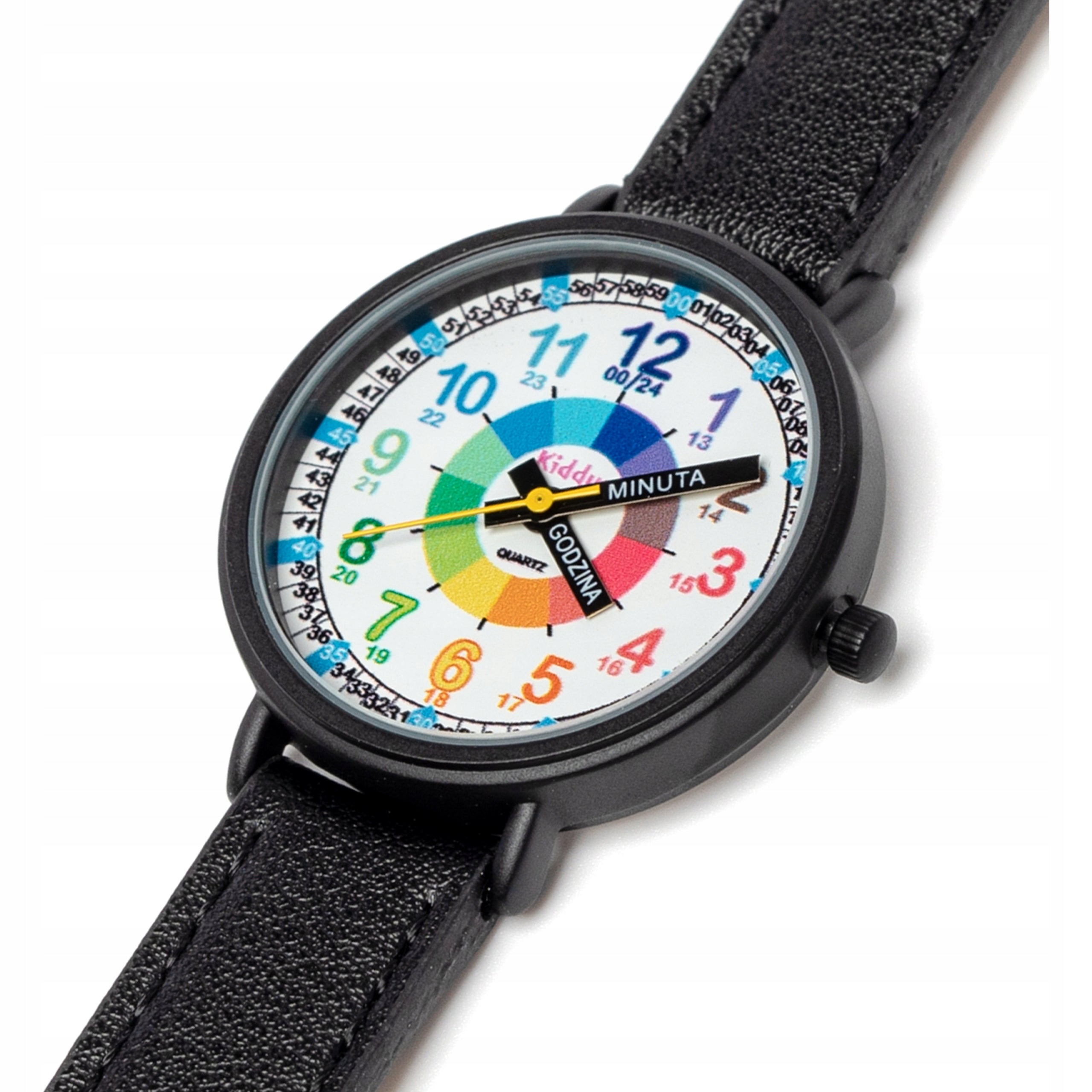 Children's watch Kiddus Time Teacher in Polish, black Brand Kiddus