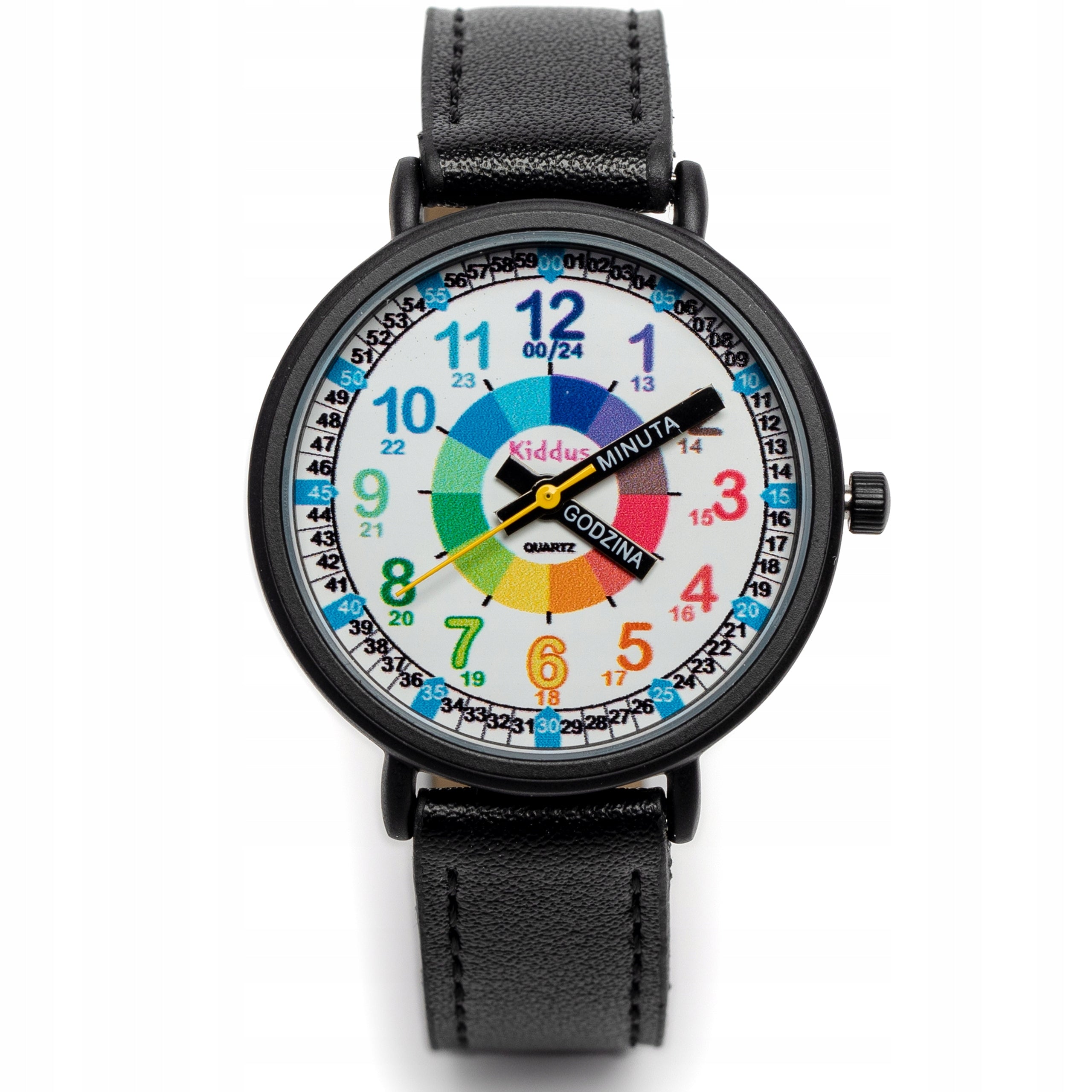 Children's watch Kiddus Time Teacher in Polish, black Manufacturer code WA832